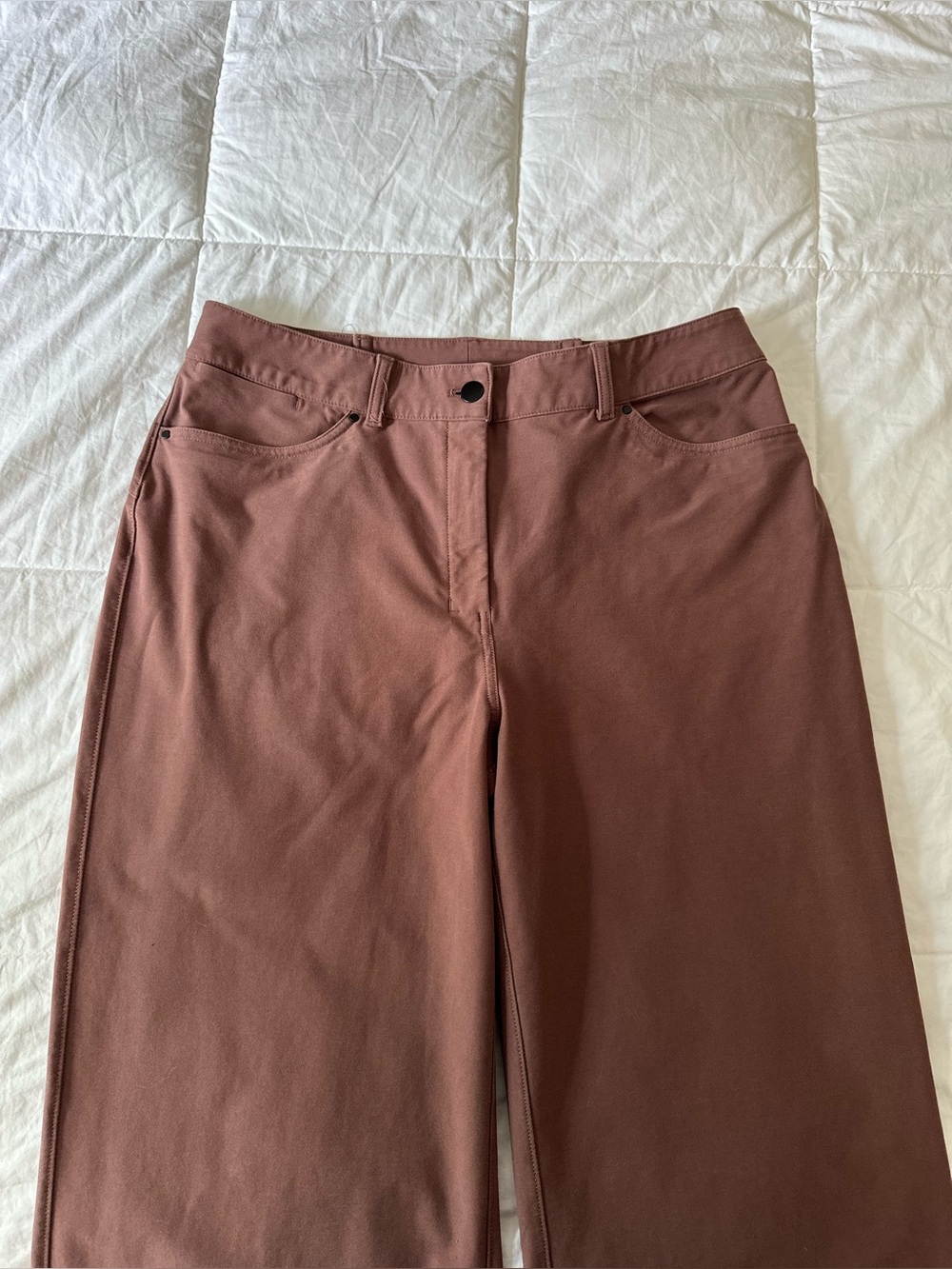 Lululemon City Sleek 5 Pocket High-Rise Wide-Leg Pant Full Length Dark Oxide 32 - Picture 9 of 11